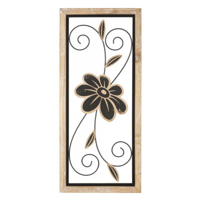 PANNELLO IN FERRO E LEGNO KOMAN -A- CM 26X2,5X60